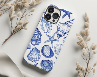 Seashell Collage Phone Case, Beachy Phone Case, Summer Phone Case, Beach Phone Case, iPhone 15 14 13 12 11 X XR XS 7 plus 8 plus SE