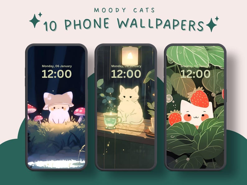 Moody Cats Phone Wallpaper Cute Cat Wallpaper Kawaii Wallpaper 4k ...
