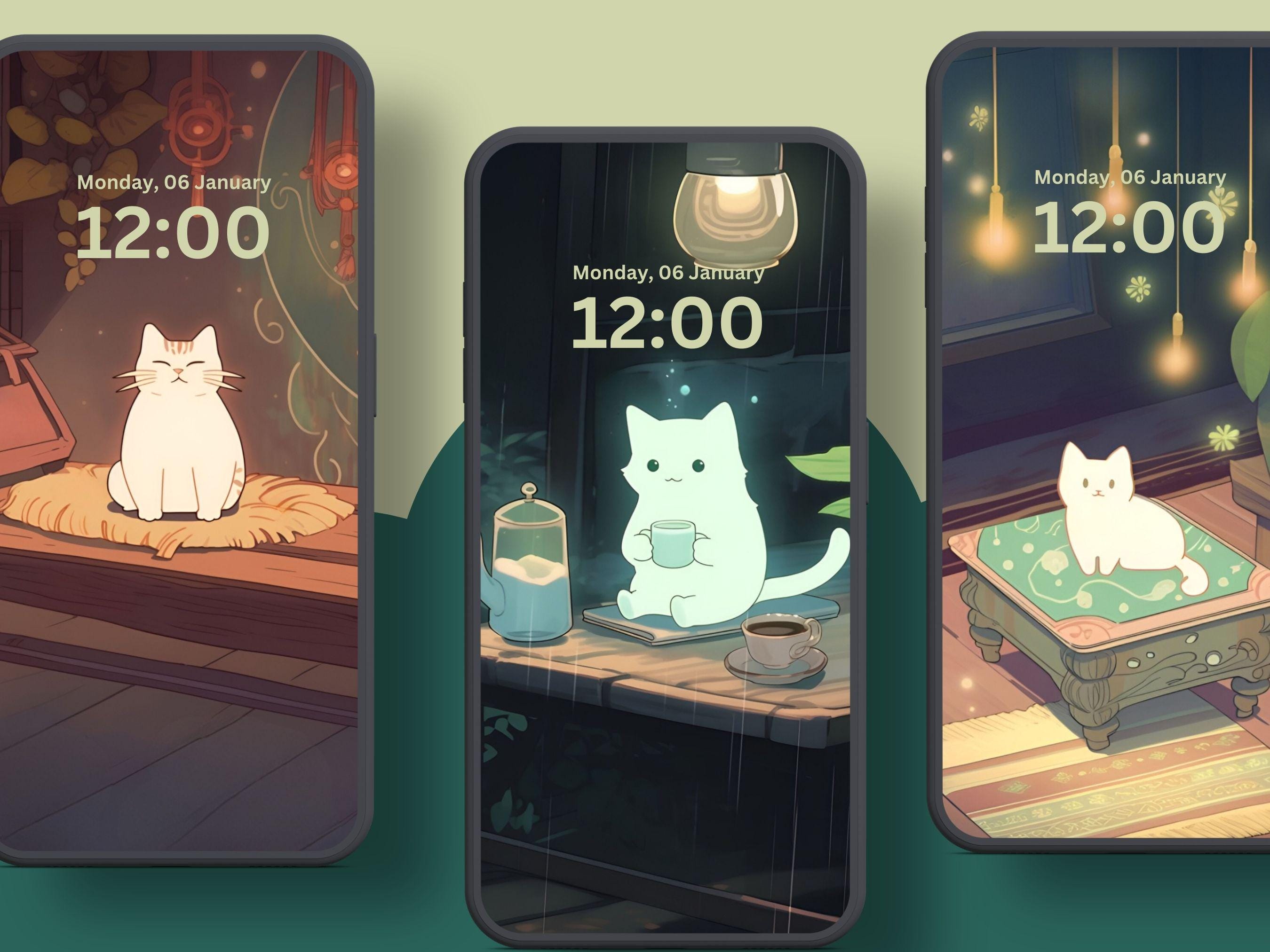 Moody Cats Phone Wallpaper Cute Cat Wallpaper Kawaii Wallpaper 4k ...