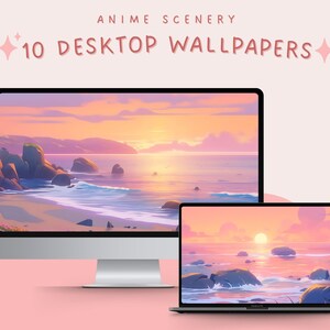 Pastel anime scenery desktop wallpapers anime landscape backgrounds for pc and mac  anime background aesthetic wallpapers anime wallpapers