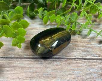 Blue Tiger's Eye Palm Stone