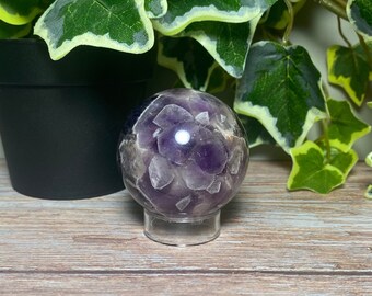 Gemmy Chevron Amethyst 52mm Sphere