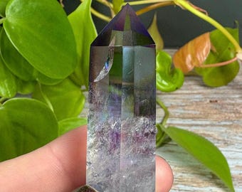 Beautiful Tanzine Aura Quartz Crystal Point