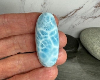 Larimar, Larimar Cabochon, Larimar Stone 42mmx18mmx9mm