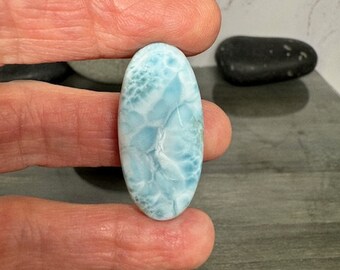 Larimar, Larimar Cabochon, Larimar Stone 38mmx17mmx5mm