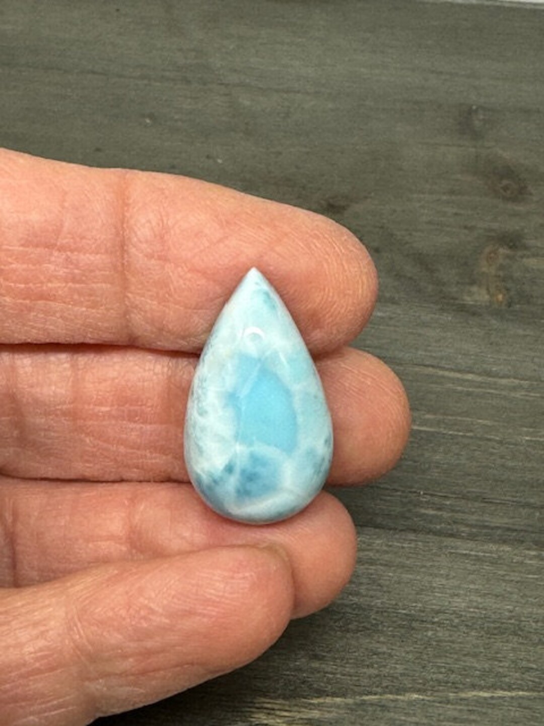 Cabujón de larimar dominicano: piedra preciosa azul ovalada de 14 quilates - España