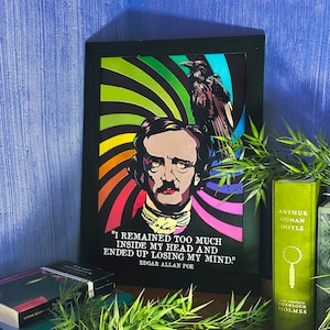 TheOldLibrary Edgar Allan Poe Art Print / Author Quote Poster with original artwork by yours truly | Book Poster | Classic Gothic Literature