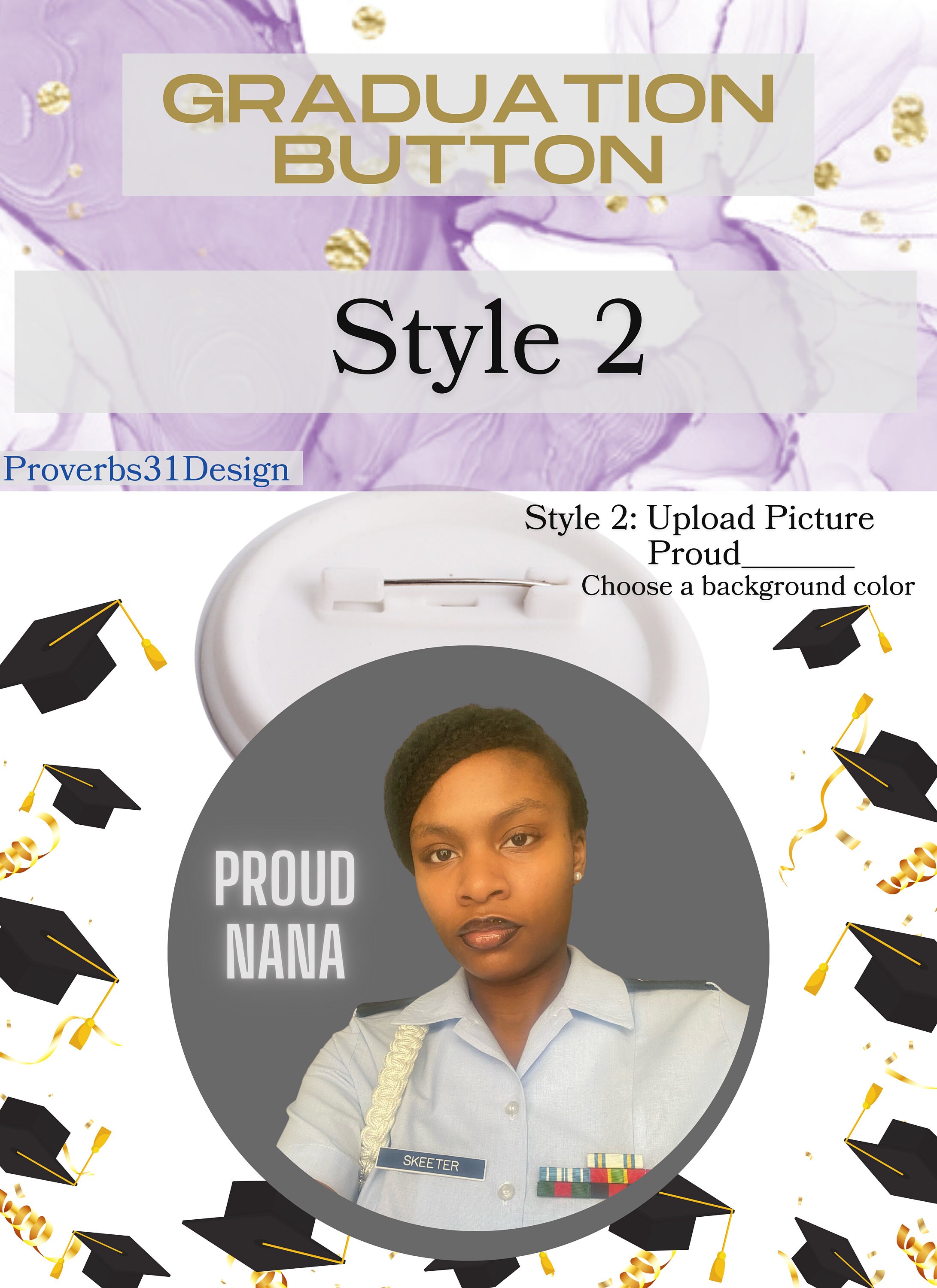 Custom Grad Buttons, Photo Buttons, Graduation Buttons, Custom Grad ...