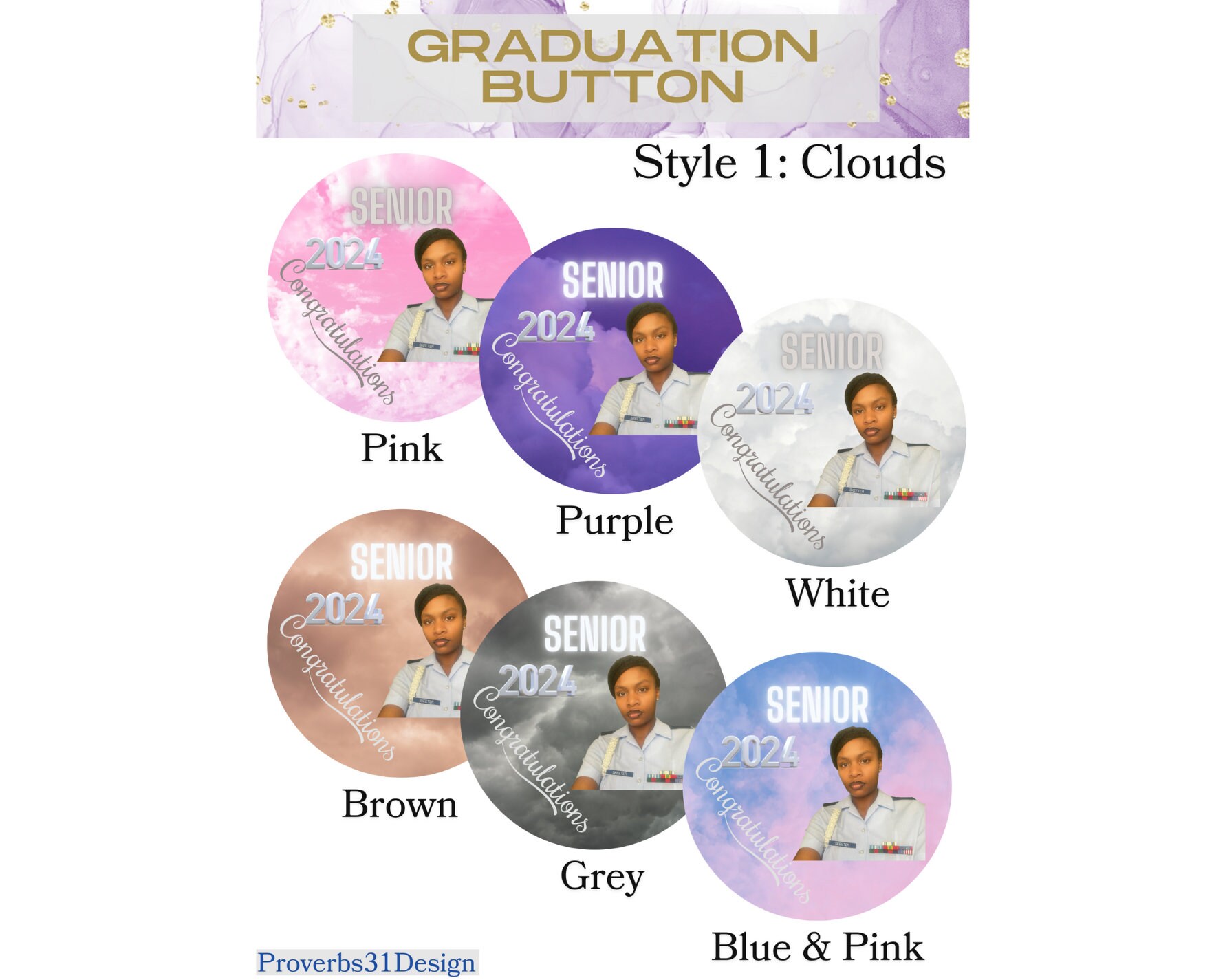 Custom Grad Buttons, Photo Buttons, Graduation Buttons, Custom Grad ...
