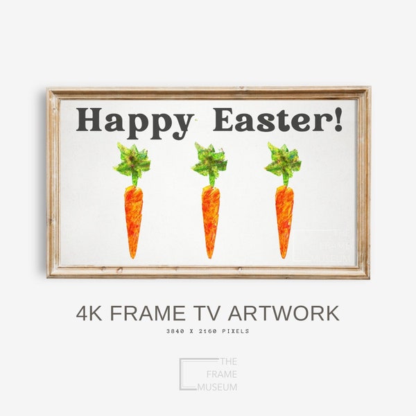 Frame TV Happy Easter Art for Frame TV Easter Abstract Carrots Artwork Carrots for TV Digital Art for Frame Tv Three Carrots Happy Easter!