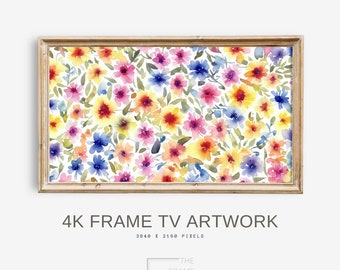 Spring Frame TV Art Watercolor Floral Painting Decorative Frame TV Art Vintage Spring Artwork for TV Digital Art for Frame Tv Cottagecore