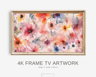 Spring Frame TV Art Watercolor Floral Painting Colorful Decor Frame TV Art Vintage Spring Artwork for Digital Art for Frame Tv Cottagecore