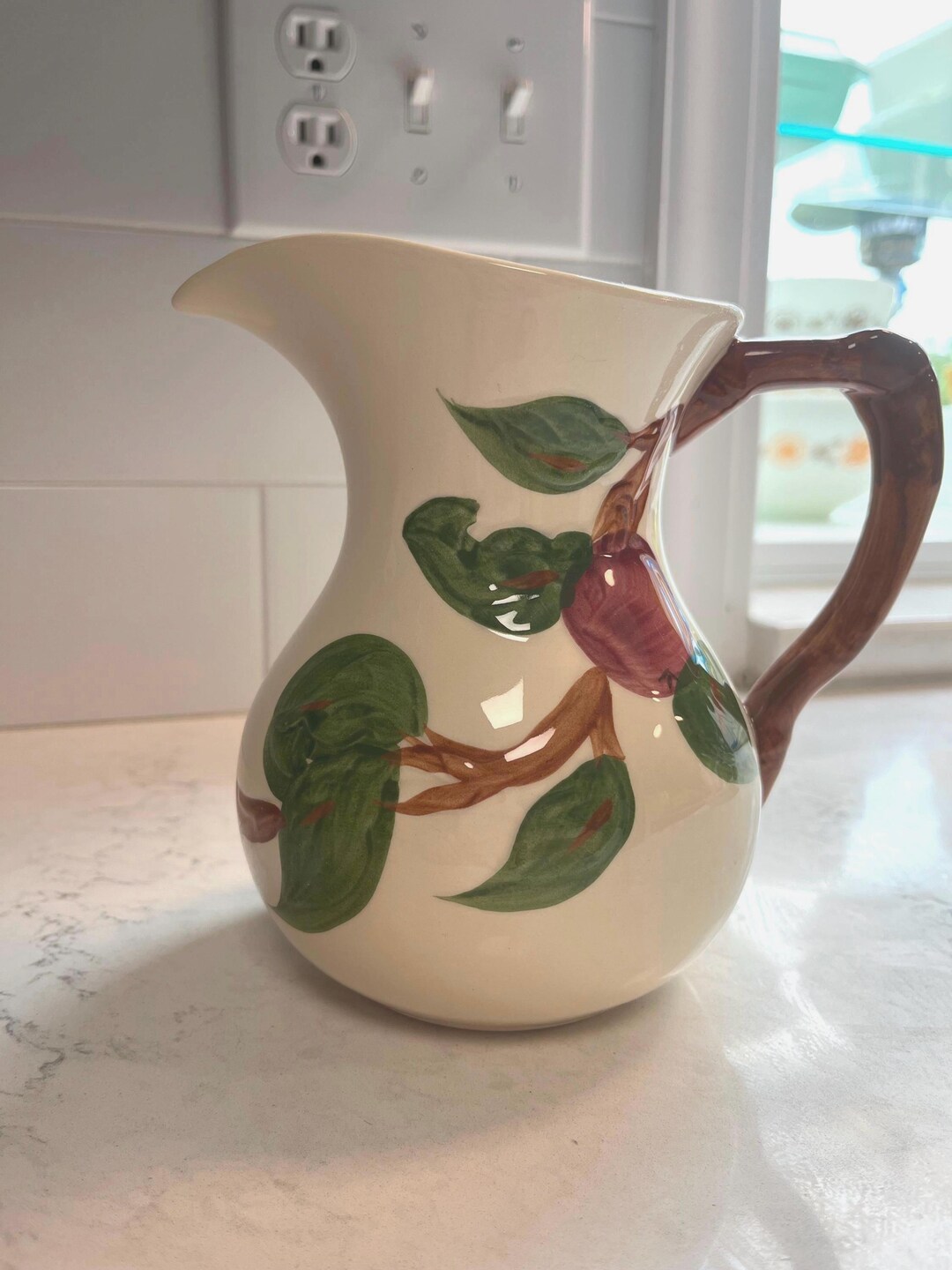 Vintage Fransiscan Apple Pitcher - Etsy