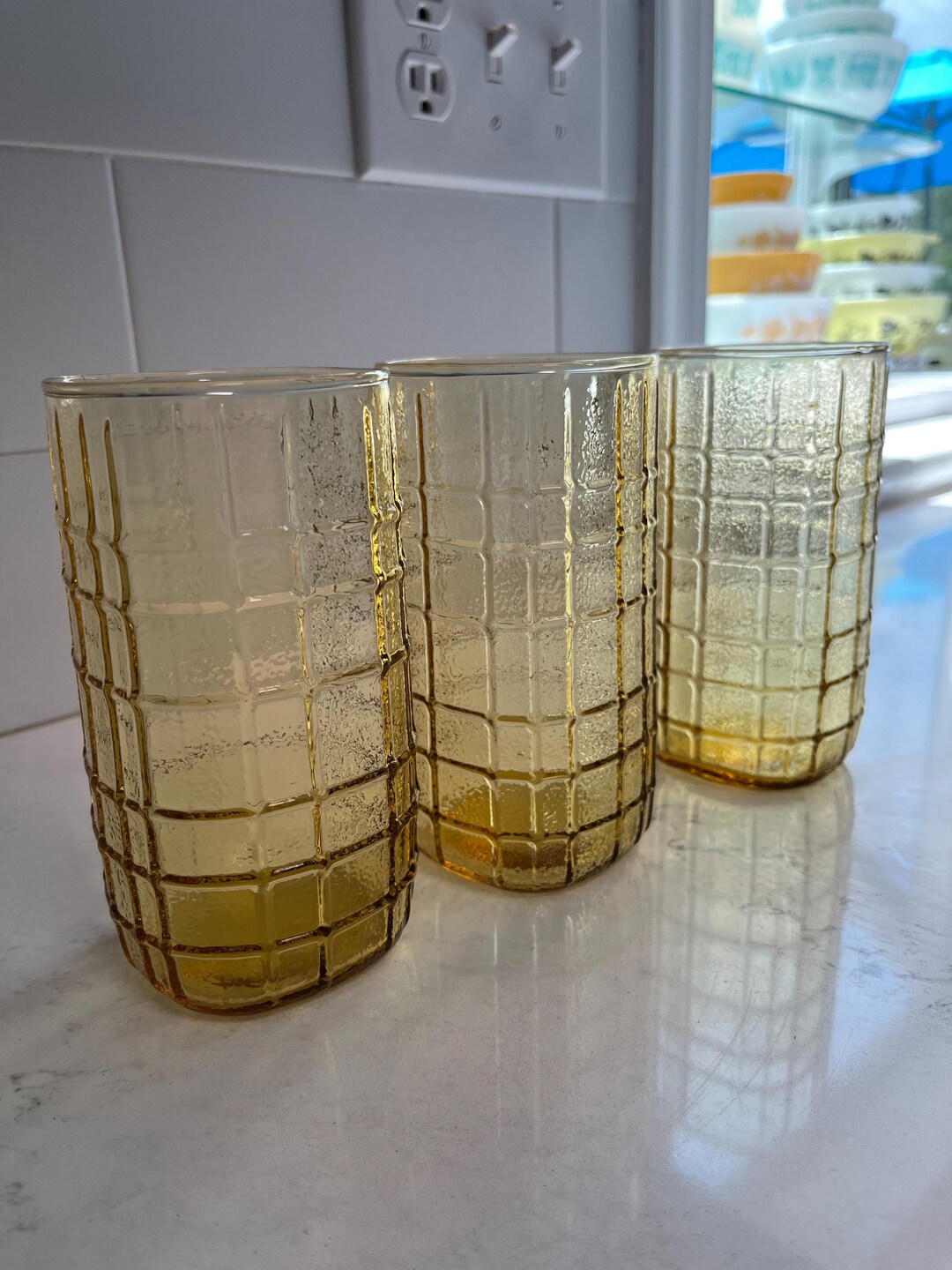 Vintage Anchor Hocking Drinking Glasses, Set of 3. - Etsy