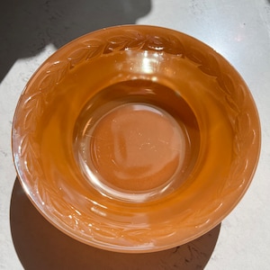 Vintage Fire King Peach Lusterware Serving Bowl