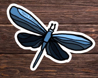 Sticker Dragonfly: waterdichte vinylsticker voor laptops, tijdschriften