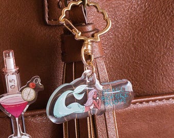 Acryl sleutelhanger zeemeermin: empowermentcadeau, mystieke zeeheks