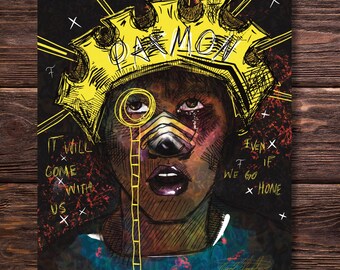 Paimon van Myasia Bradshaw fanart illustratie kunstafdruk wanddecoratie