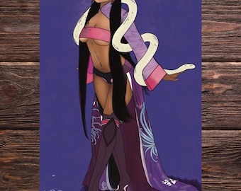 Megan Thee Stallion Fan Art Print – Retro 90s Gaming Anime Style Wall Decor