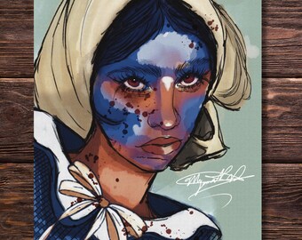 Geliefden | Illustratie | Giclée-kunstafdruk | Hedendaagse kunst | Wanddecoratie