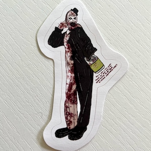 Adesivo in vinile &quot;The Clown&quot; - Decalcomania da film horror, impermeabile, decorazione per laptop e auto, regalo da clown inquietante