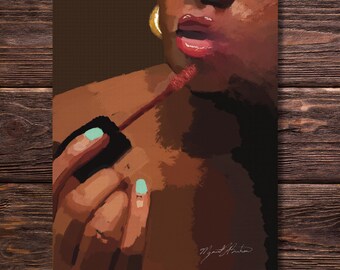 Perfectionisme van Myasia Bradshaw Hedendaagse illustratie kunstafdruk muurdecoratie