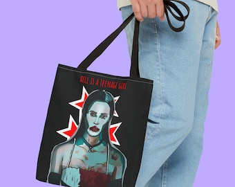 Handgetekende draagtas horror vampiermeisje: gothic-accessoire