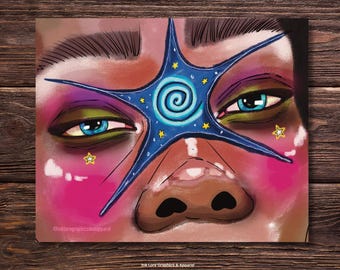 I'm Still Here by Myasia Bradshaw Contemporary Illustration Art Print Wall Decor