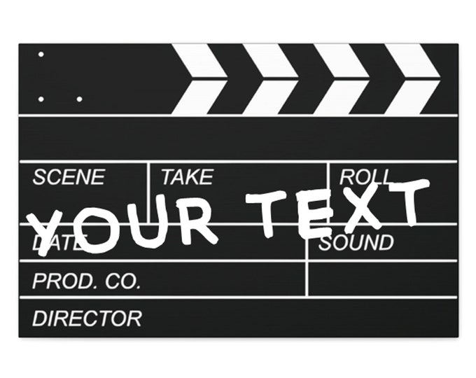 Personalized Director's Clapboard Canvas Hanging Custom Wall Art