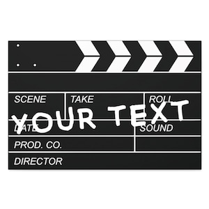 Personalized Director&#39;s Clapboard Canvas Hanging Custom Wall Art
