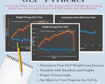 how to track glp-1 progress GLP-1 Weight Loss & Health Progress Tracker | Digital Download | Excel  Spreadsheet for Weekly Monitoring