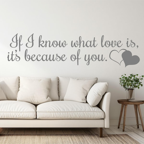 Modern Love Wall Decal Quote, Vinyl Anniversary Wall Tattoo, Romantic Wall Saying, Home Decor Words, Decorative Wall Words