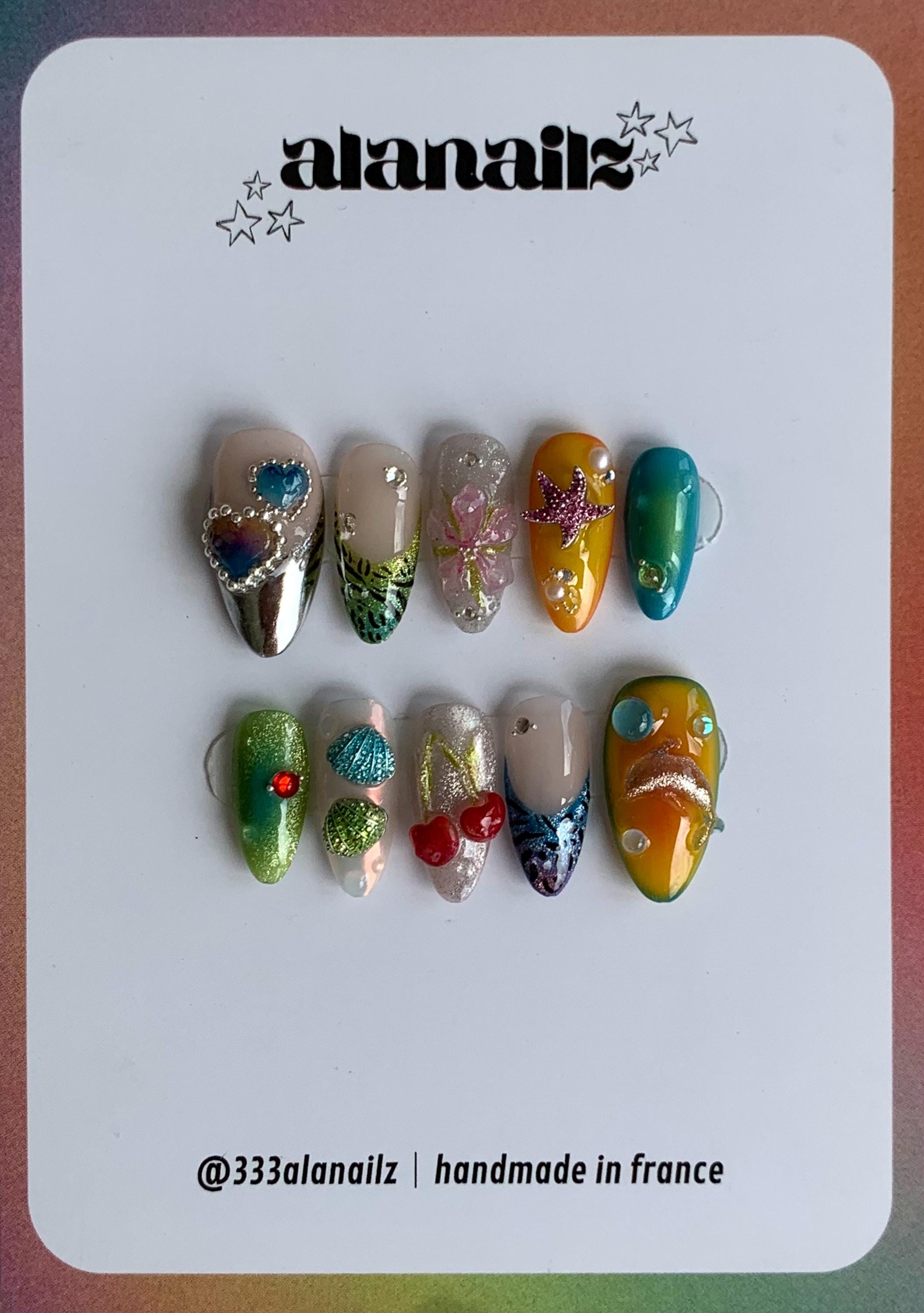 Hand Painted Press on Nails 