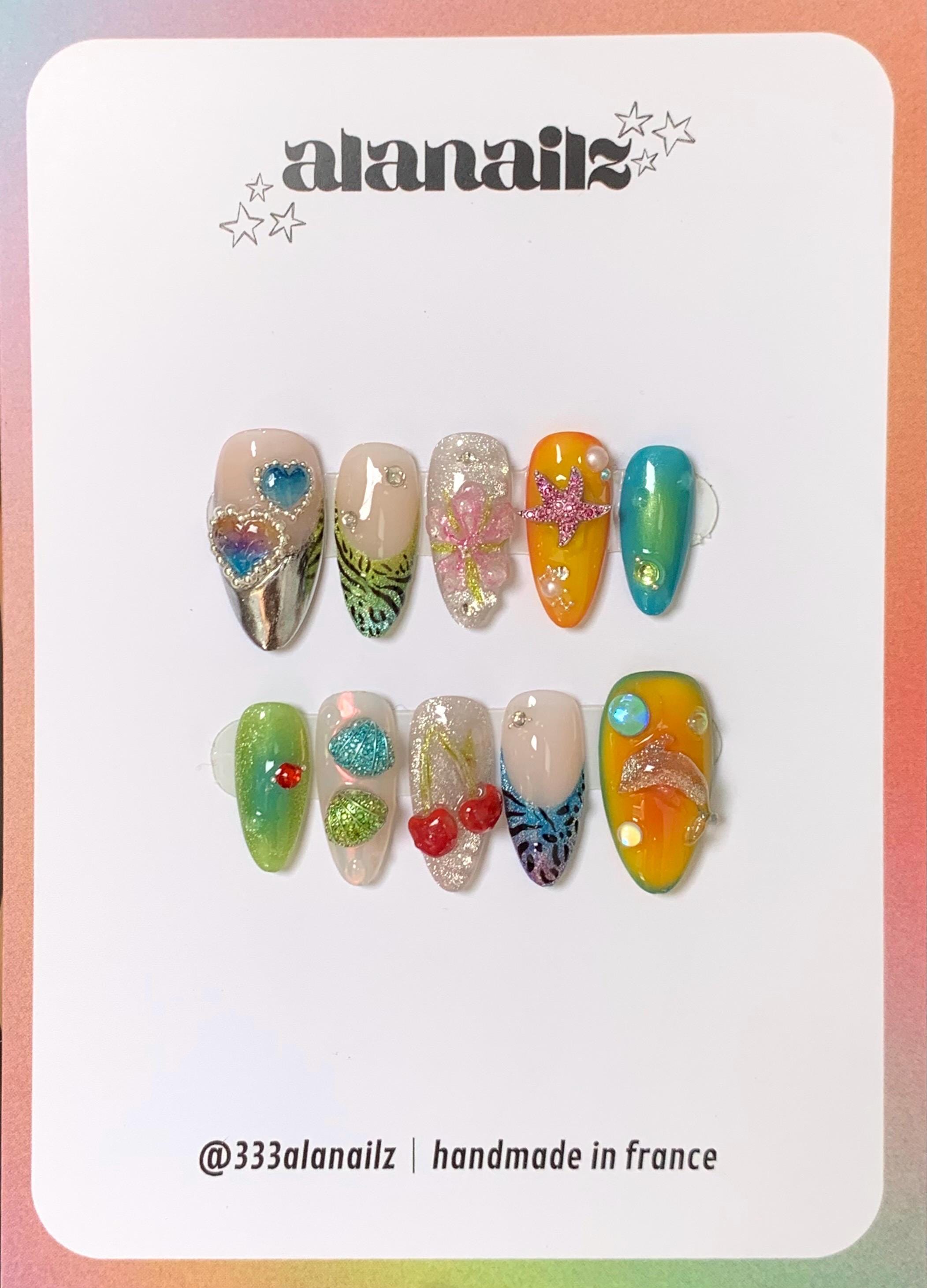 ＿nail〻〻さま Fuji Horizon Press-On Nails | Handmade Reusable – NEVER HAVE I EVER