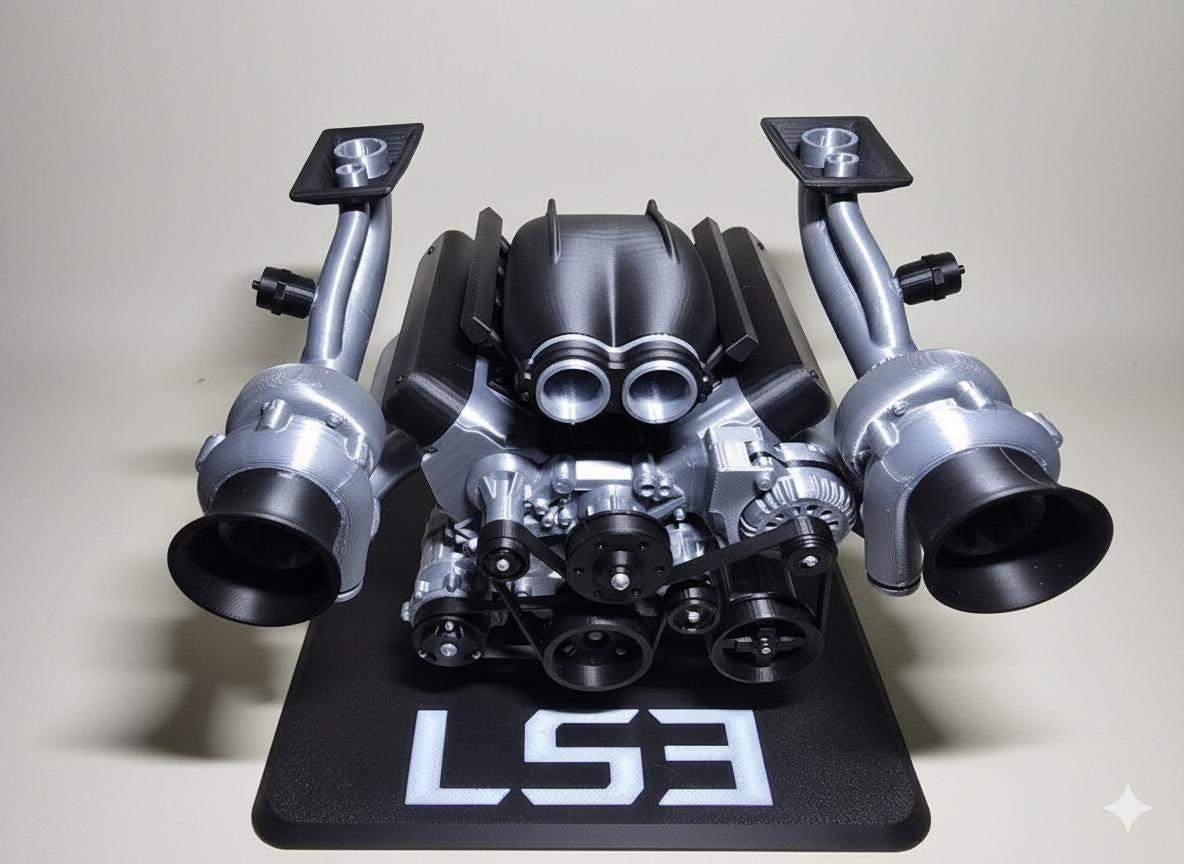 Chevrolet LS3 Engine Model 3D Printed Vroom Vroom - Etsy
