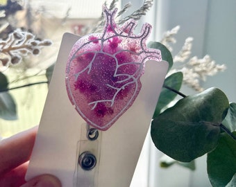 Resin Nurse Heart Anatomical Badge