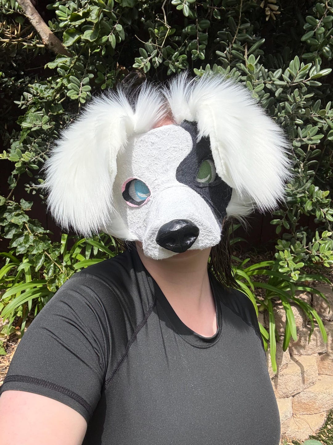 Translucent Dog Mask Black and White Dog Mask ! Waterproof ! - Etsy