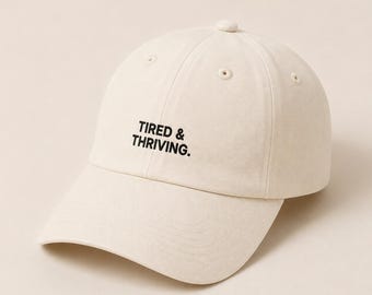 Casquette de baseball brodée fatiguée et prospère, chapeau de maman minimaliste, style côtier chic