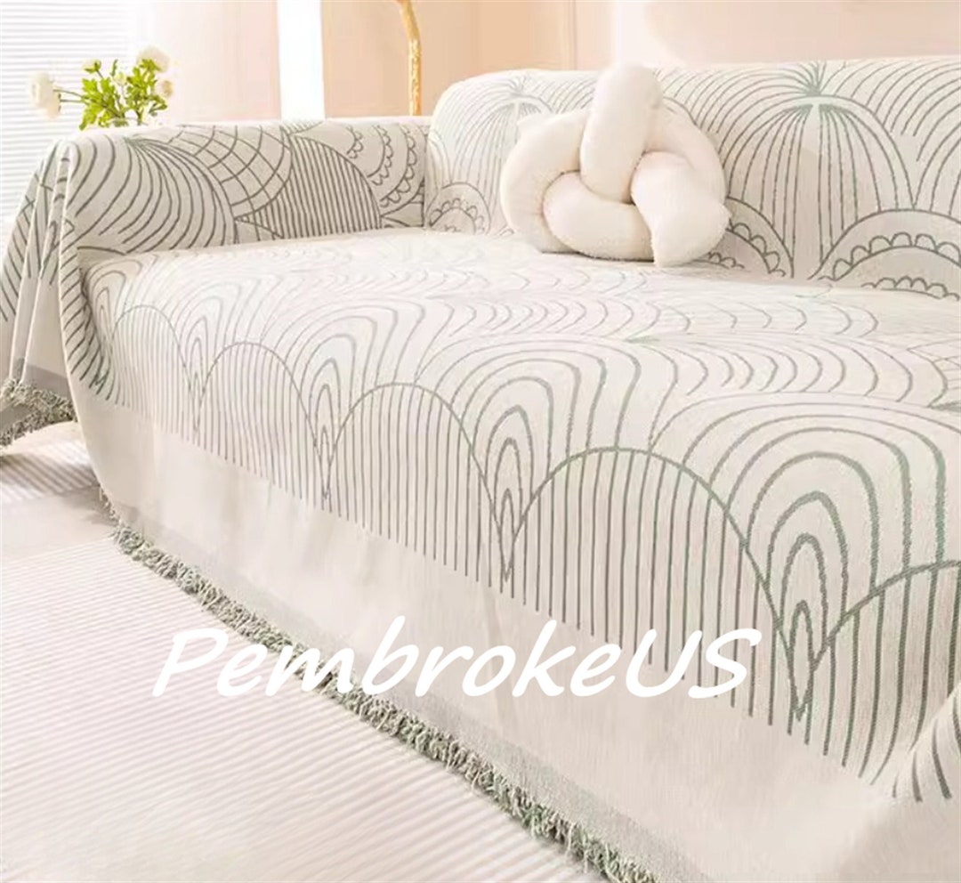 Geometric Art Sofa Cover,onepiece Chenille Sofa Blanket,nonslip Couch Slipcover,couch Cover 2