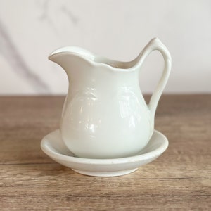 White Ironstone Pitcher and Bowl Set