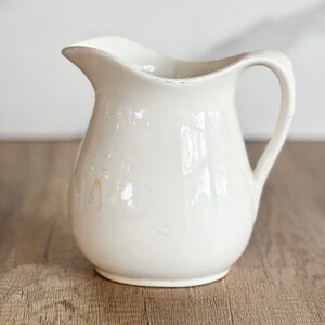 White Ironstone Pitcher - Vintage Ironstone