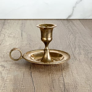 Brass Candle Holder - Vintage Chamber Candle Holder