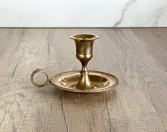 Brass Candle Holder - Vintage Chamber Candle Holder