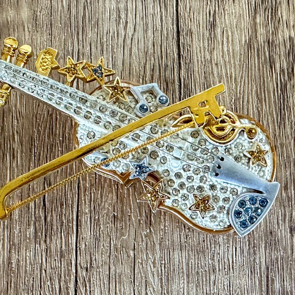 Bejeweled Violin Trinket Box