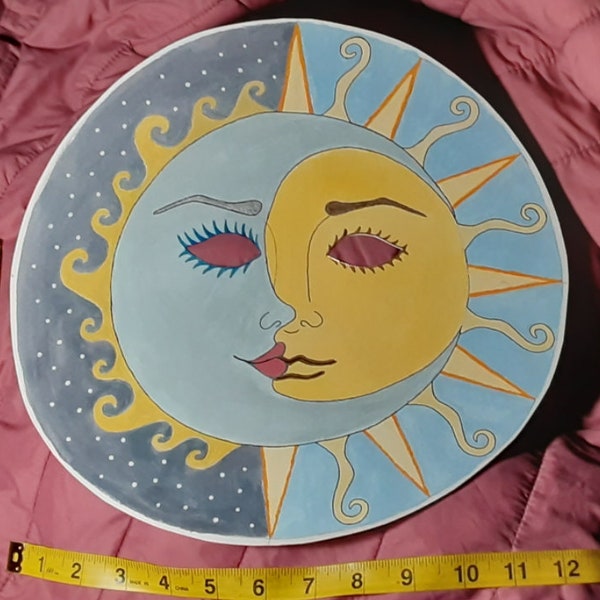 Total Solar Eclipse hand-painted Party Mask, Wall Art and DIY coloring pages. Original Design and hand-painting by Sarah 2024