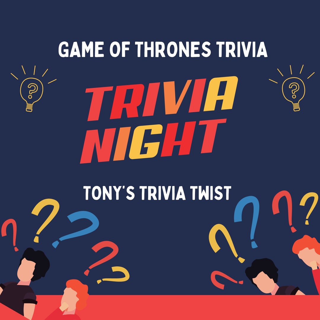 Trivia Night Digital Download - Game of Thrones Gift Trivia Game ...