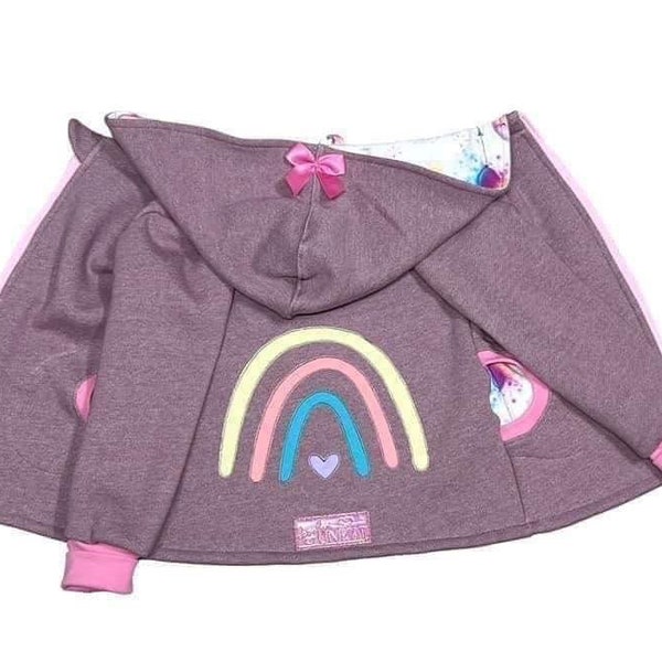 Lammfleece Jacke Regenbogen