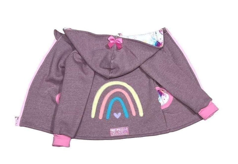 Lammfleece Jacke Regenbogen Bild 1