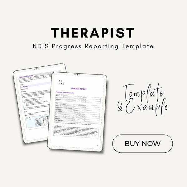 Therapist NDIS Progress Report Template