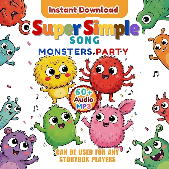 Super Simple Monster Songs | Kids Audio for Storybox |  MP3 Files Music for Yoto & Toniebox